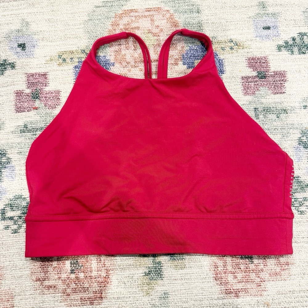 Lululemon X Soulcycle Womens High Neck Energy Sports Bra Size 10 Yoga Athletic